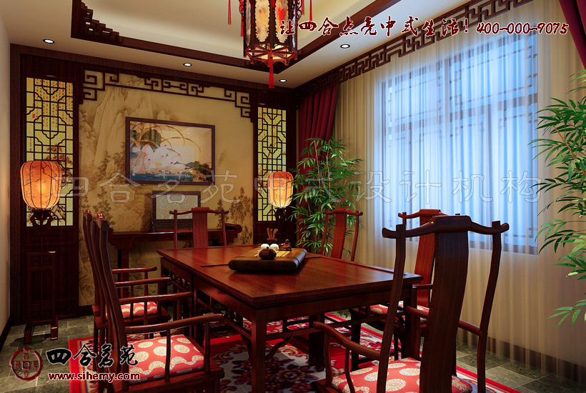 放松愜意源自優(yōu)雅環(huán)境 四合院簡單茶樓裝修設(shè)計(jì)茶室